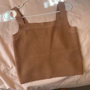 NWT Abercrombie & Fitch tan crop top- never worn